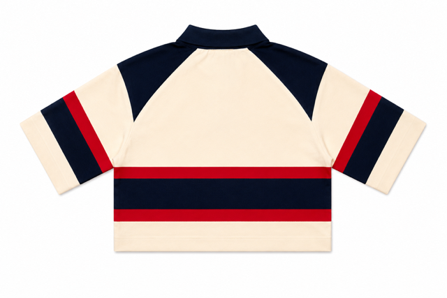 Limited Women Crop Top Heritage Crest Rugby Polo